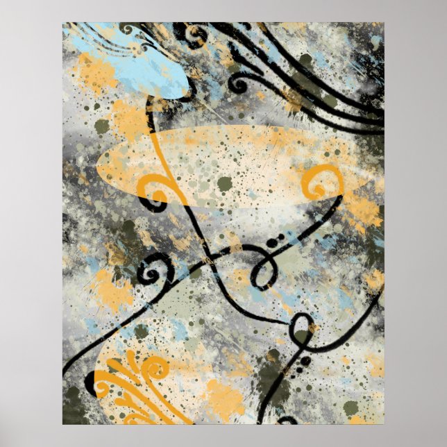 Póster Formas y colores modernos (Frente)