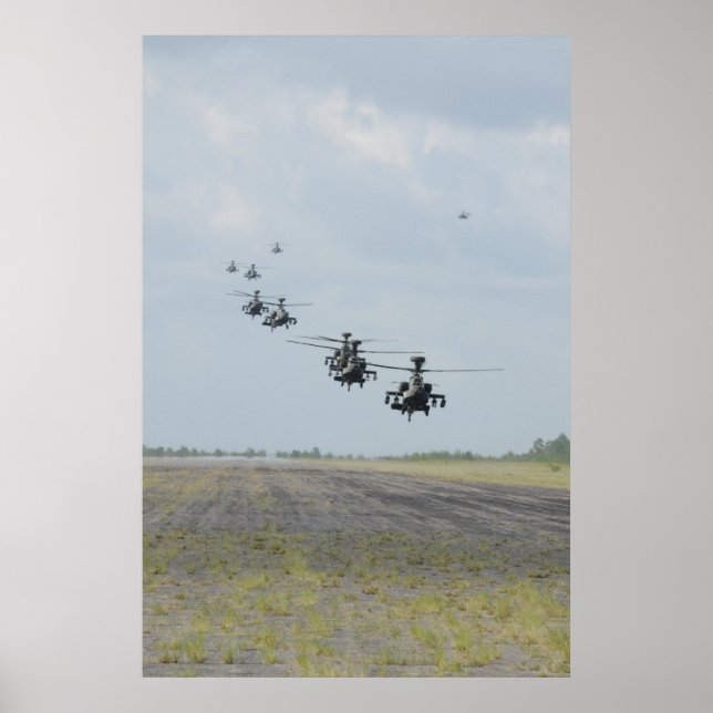 Póster Formation of AH-64D Apache Helicopters (Frente)