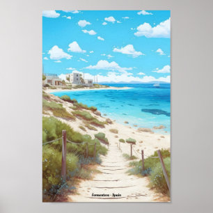 Póster Formentera España Travel