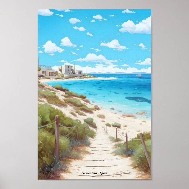 Póster Formentera España Travel (Frente)