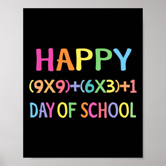 Póster Fórmula 100 Días de Maestra Divertida Escolar 100 (Frente)