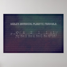 Fórmula Bailey-Borwein-Plouffe Pi - Poster de mate