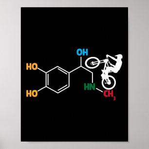 Póster Fórmula de adrenalina en bicicleta de montaña cues