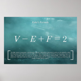 Póster Fórmula de Euler - Poster de matemáticas