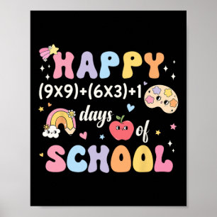 Póster Fórmula de matemáticas en 100 días de Mamáes escol