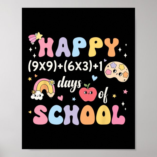 Póster Fórmula de matemáticas en 100 días de Mamáes escol (Frente)