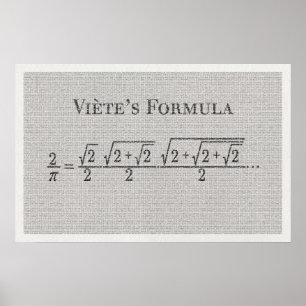 Póster Fórmula de Pi de Viète - Poster de Matemáticas