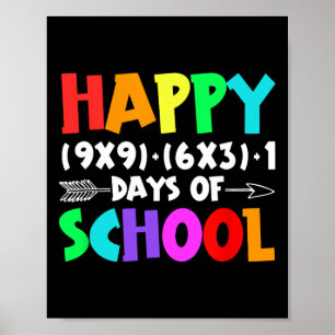 Póster Fórmula Divertida De Matemáticas 100 Días De Coleg