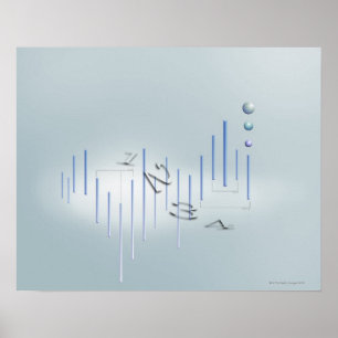 Póster Fórmula, grafo, símbolos matemáticos 11