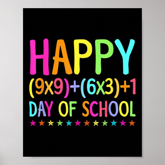 Póster Fórmula Matemática 100 Días De Chica Escolar De Ma (Frente)