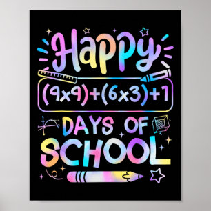 Póster Fórmula Matemática 100 Días De Colegio Profesor De