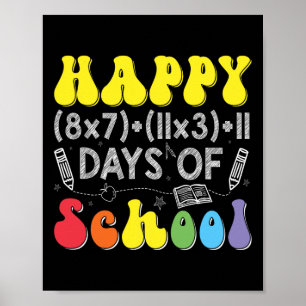 Póster Fórmula Matemática 100 Días De Escuela Profesor De
