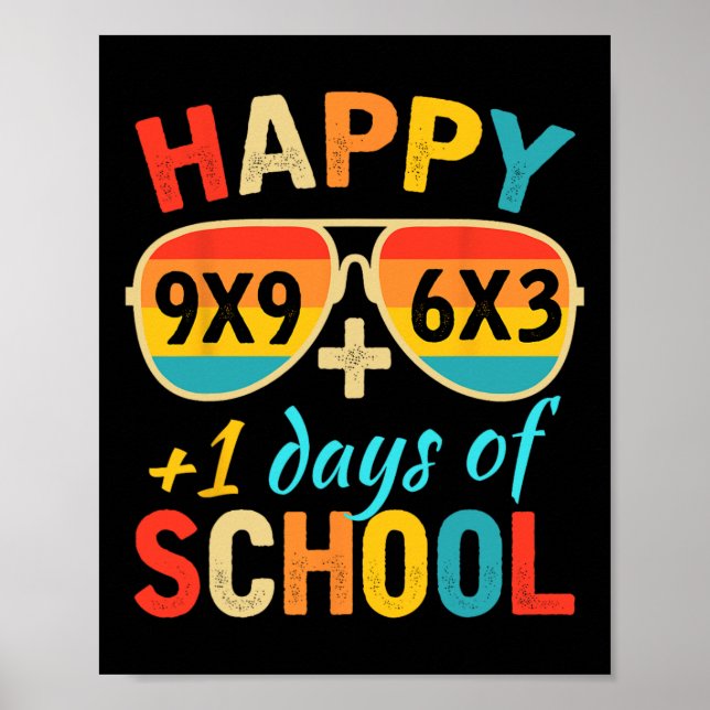 Póster Fórmula Matemática 100 Días De Escuela Profesor De (Frente)