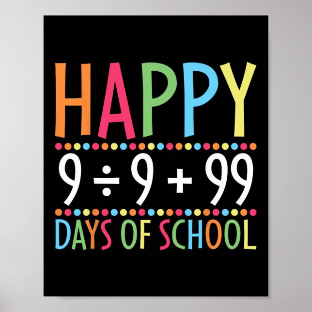 Póster Fórmula Matemática 100 Días De Maestra Divertida E (Frente)