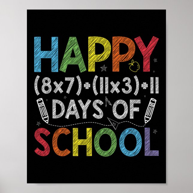 Póster Fórmula Matemática 100 Días De Maestra Divertida E (Frente)