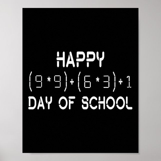 Póster Fórmula Matemática 100 Días De Maestra Escolar Est (Frente)