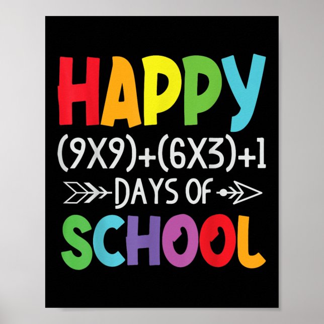 Póster Fórmula Matemática 100 Días De Regalos Escolares M (Frente)