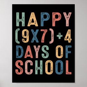 Póster Fórmula Matemática 67 Días De Escuela Profesor De