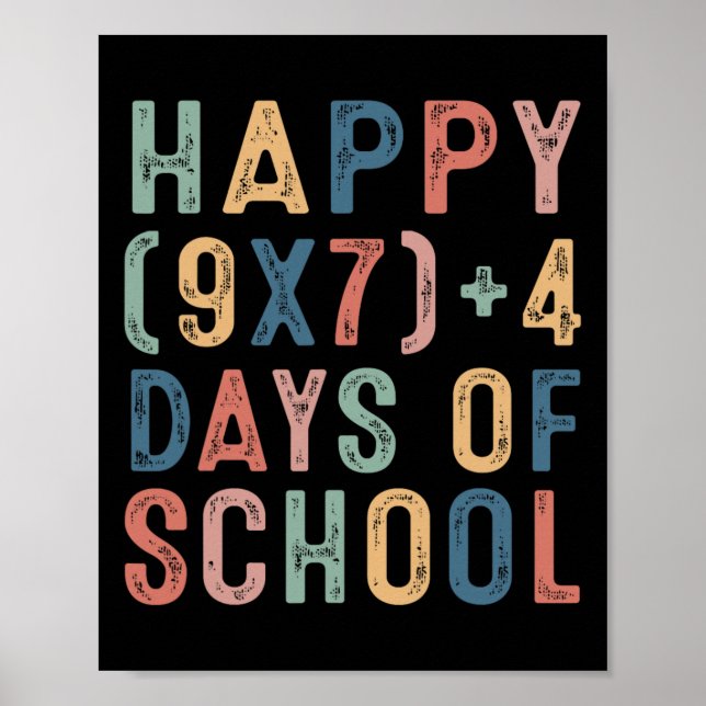 Póster Fórmula Matemática 67 Días De Escuela Profesor De  (Frente)
