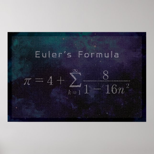 Póster Fórmula Pi de Euler - Poster de matemáticas (Frente)