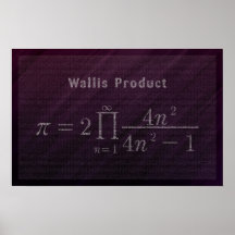 Fórmula Pi de Wallis - Poster de matemáticas
