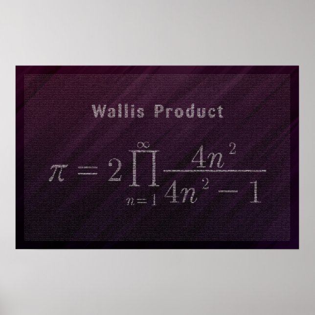 Póster Fórmula Pi de Wallis - Poster de matemáticas (Frente)