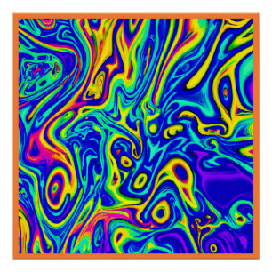 Póster Formularios de patrones de arte de estilo