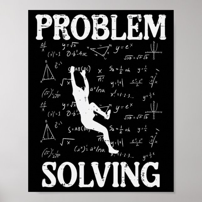 Póster Fórmulas Matemáticas Divertidas Para Hombres Probl (Frente)