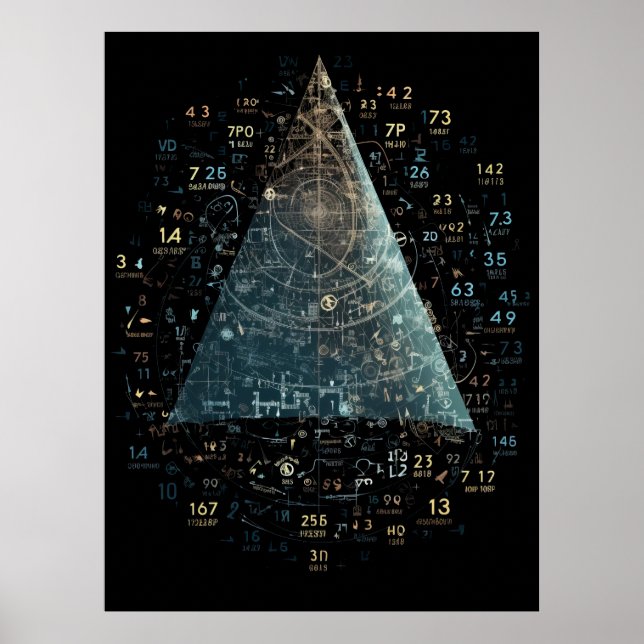 Póster Fórmulas matemáticas para resolver problemas del m (Frente)