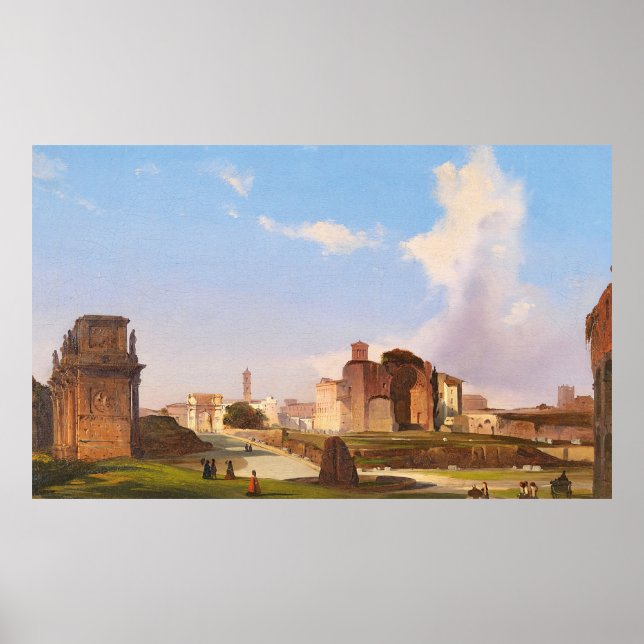 Póster Foro romano con el arco de Constantina (Frente)