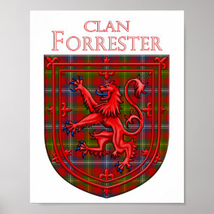 Póster Forrester Tartan Scottish Plaid Lion Rampant