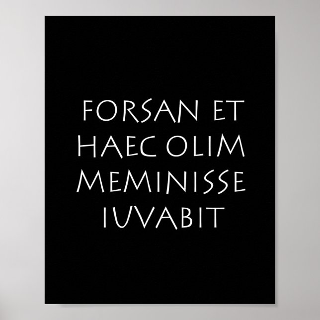 Póster Forsan et haec olim meminisse iuvabit (Frente)
