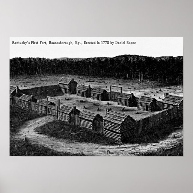 Póster Fort Boonesborough, Kentucky (Frente)
