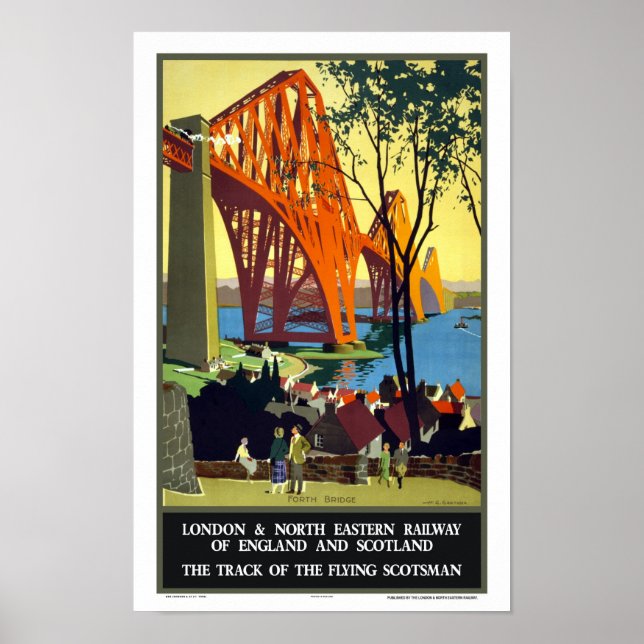Póster Fort Bridge, Escocia-Escocia voladora (Frente)