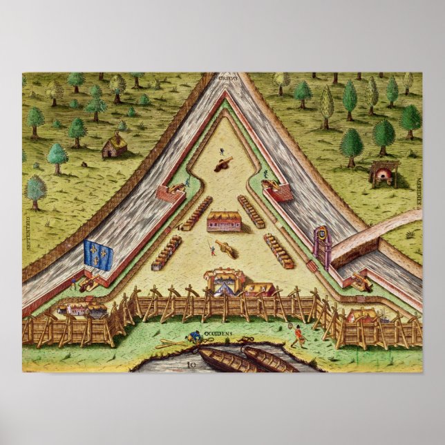 Póster Fort Caroline, de 'Brevis Narratio' (Frente)