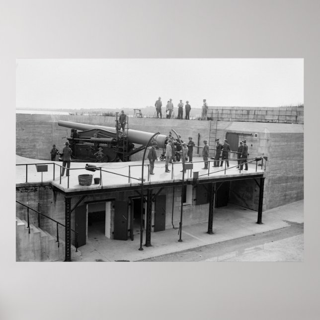 Póster Fort Hamilton Cannon, 1908 (Frente)