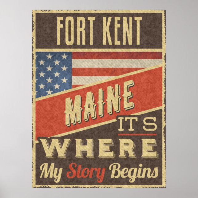 Póster Fort Kent Maine (Frente)