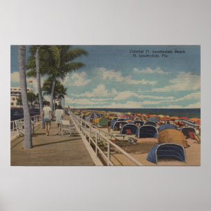 Póster Fort Lauderdale, la Florida - vista del pie L.