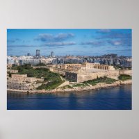 Fort Manoel y Sliema desde La Valeta, Malta