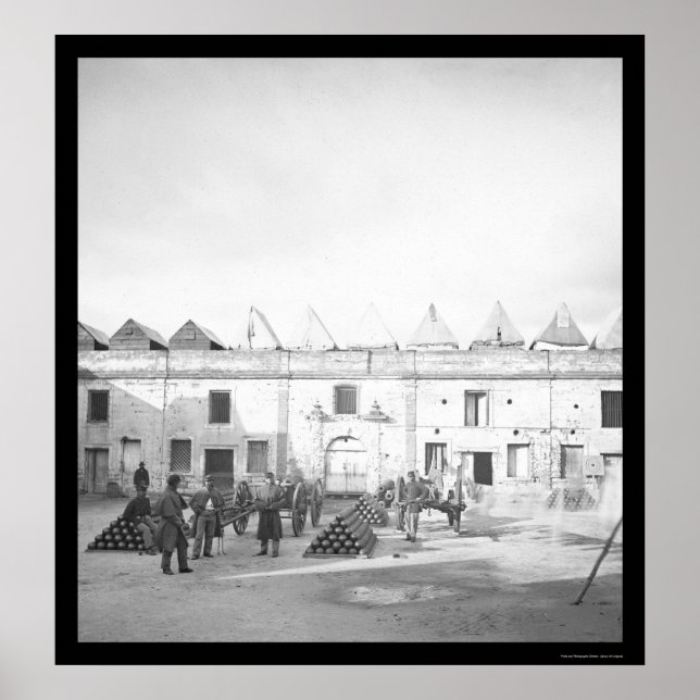 Póster Fort Marion en St. Augustine, FL 1864 (Frente)