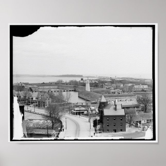 Póster Fort Monroe, Old Point Comfort, Va c1905 (Frente)
