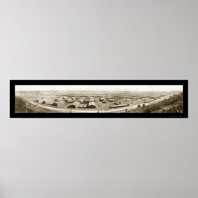 Póster Fort Riley KS Foto del ejército de 1917 (Frente)
