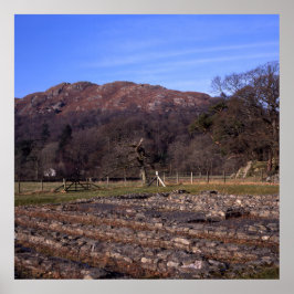 Póster Fort Romano Ambleside Cumbria Postcard Cushion