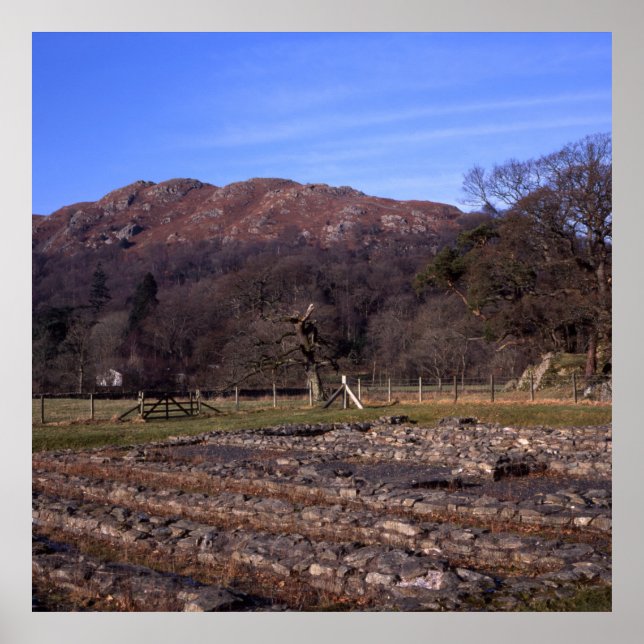 Póster Fort Romano Ambleside Cumbria Postcard Cushion (Frente)