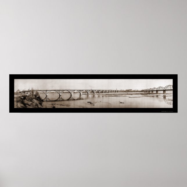 Póster Fort Smith AR River Photo 1922 (Frente)