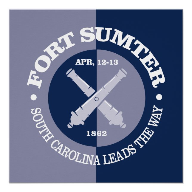 Póster Fort Sumter (B&G) (Anverso)