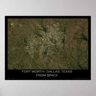 Póster Fort Worth - Dallas, Tejas del espacio
