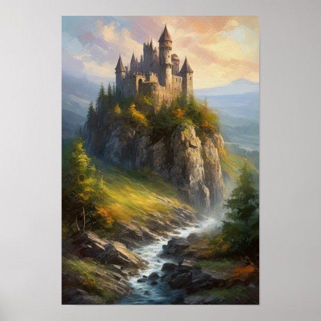 Póster Fortaleza medieval de piedra (Frente)