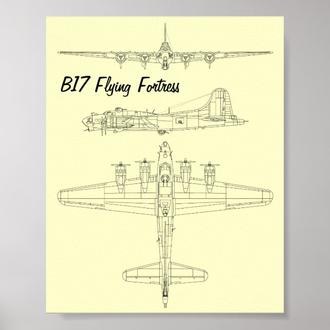 Póster Fortaleza Voladora B17 (Frente)
