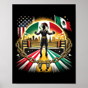 Póster Fortaleza Y Gloria De Campeón De Boxeo Mexicano